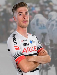 Studio photo of cyclist Elie Gesbert.